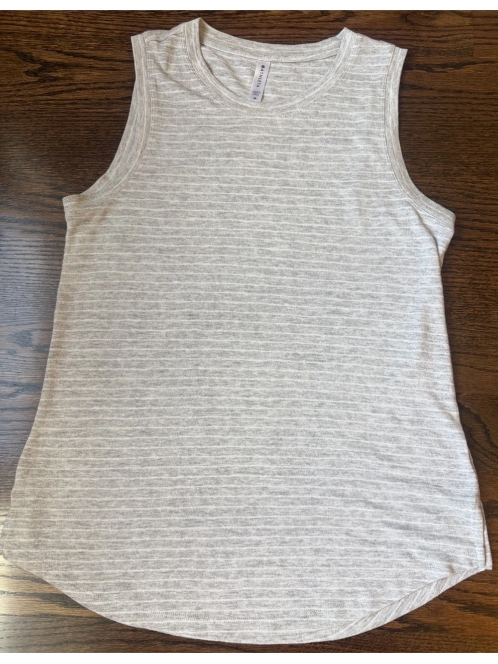 Athleta  Gray Stripe Tank Top -size Medium